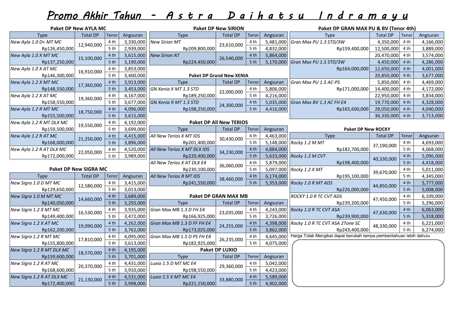 Promo Daihatsu Cirebon